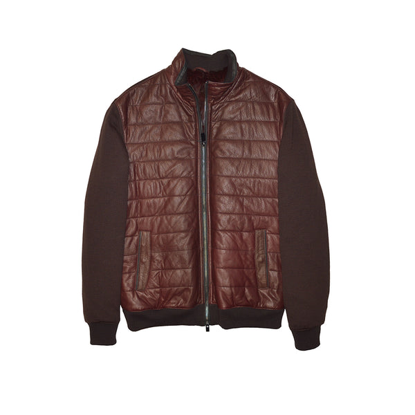 Torras Leather & Knit Fur Lined Jacket