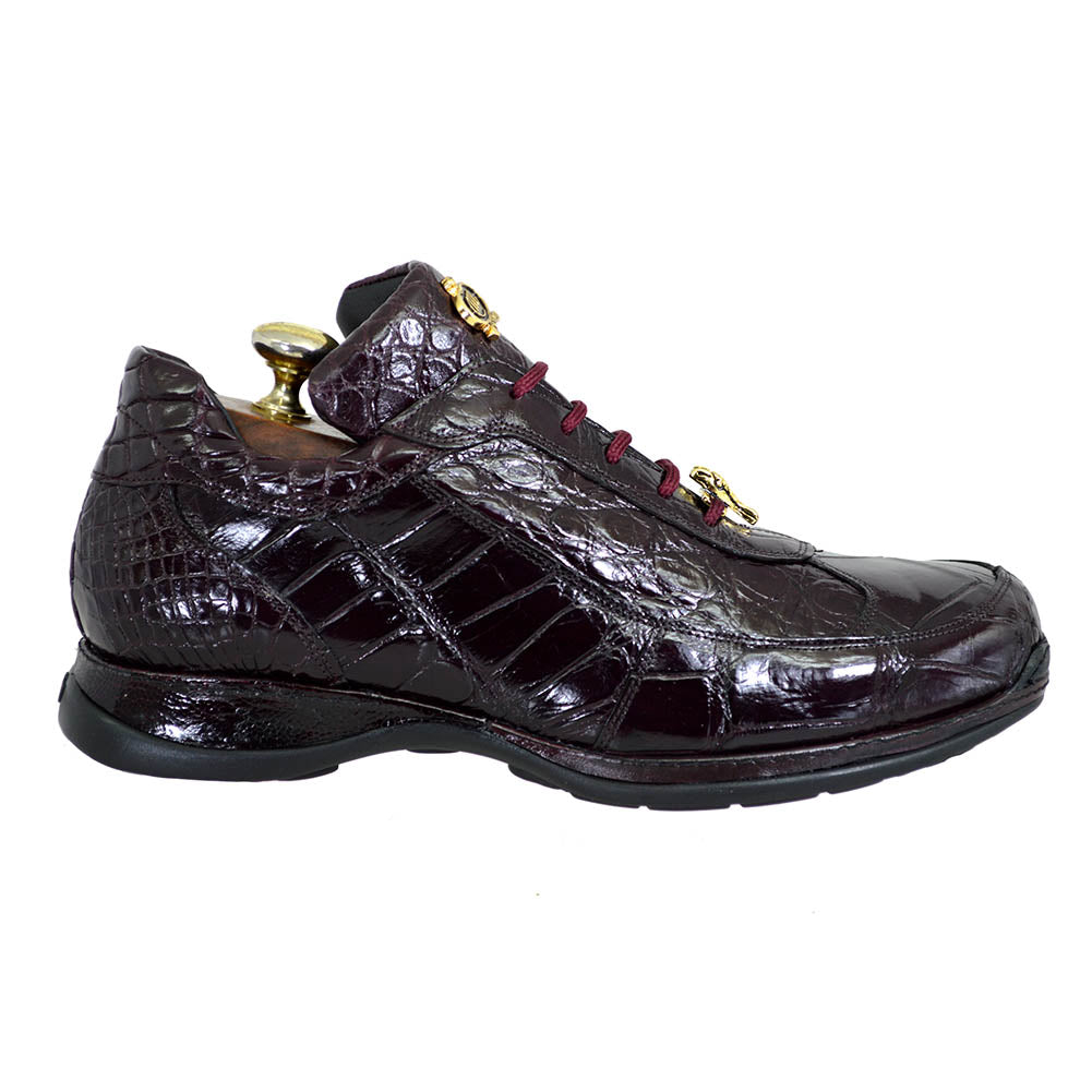 Mauri 8412 Black Patent Leather & Alligator Sneaker – Cellini Uomo