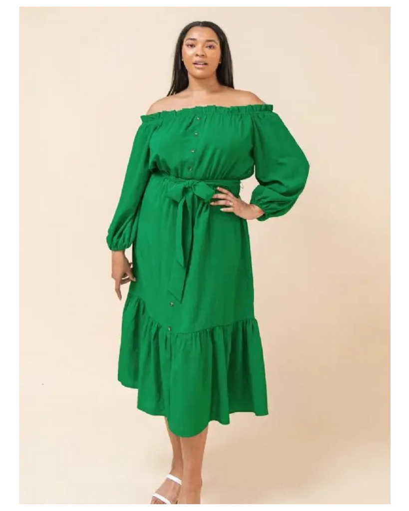 Sarah - Plus Size Solid Midi Dress – KindQuinn