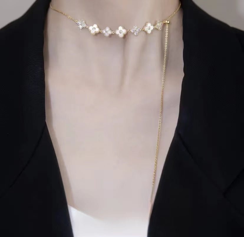 Light luxury high-end four-leaf flower necklace - in lylylala