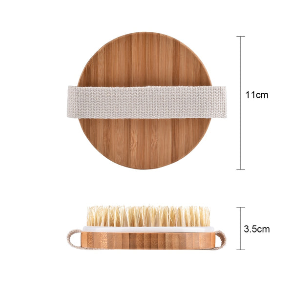 Handheld Natural bristles Bath brush Body Massage - Ecart