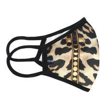 Load image into Gallery viewer, Multi Brown Leopard 3-Layered Face Cover-PM0243
