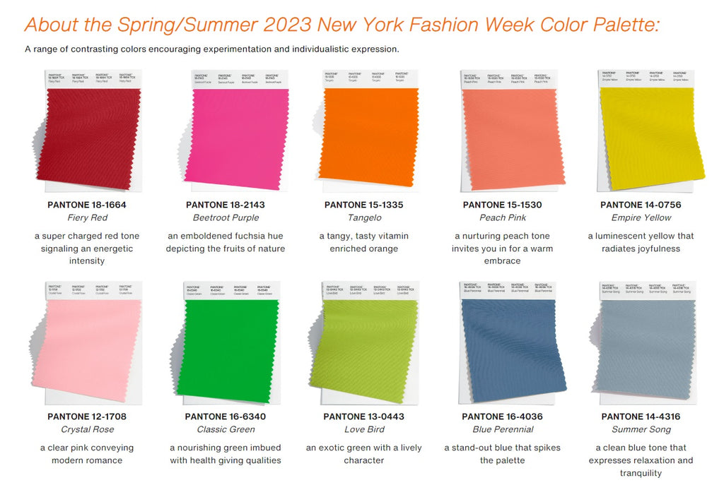 PANTONE® USA  Fashion Colour Trend Report: London Fashion Week  Spring/Summer 2023