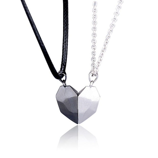 Magnetic Couples Heart Necklaces