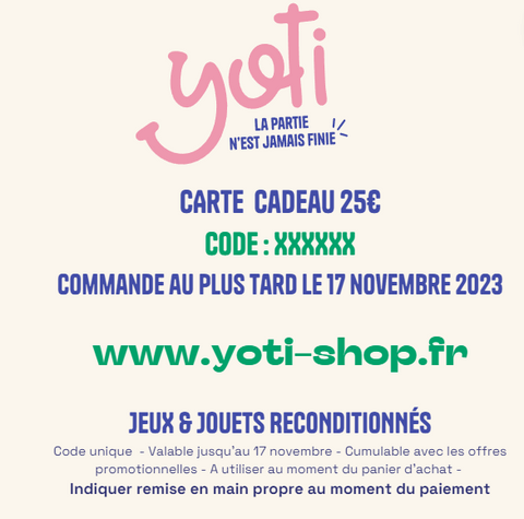 Carte cadeau Yoti