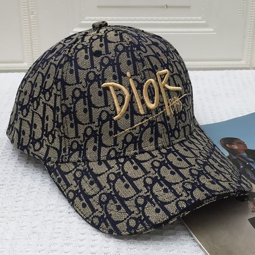 Christian Dior Embroidered Lettering Couples Baseball Cap