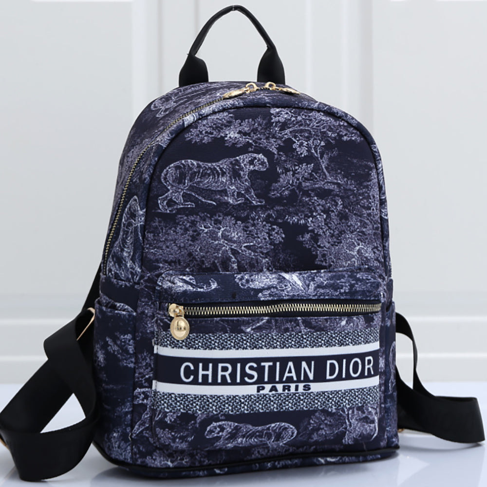 Christian Dior Canvas Embroidery Letters Pattern Large Bag