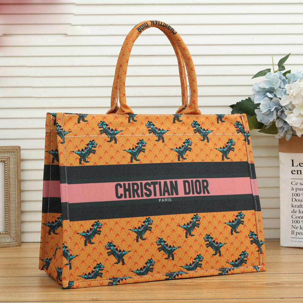 Dior CD New Printed Handbag Fashion Lady Shopping Bag Shoulder M