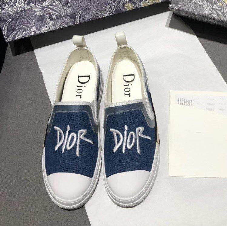 Dior CD fashion men's and women's embroidered logo lazy 