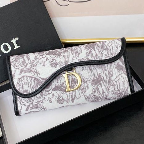 Dior CD Fashion Lady Long Wallet Clutch Bag