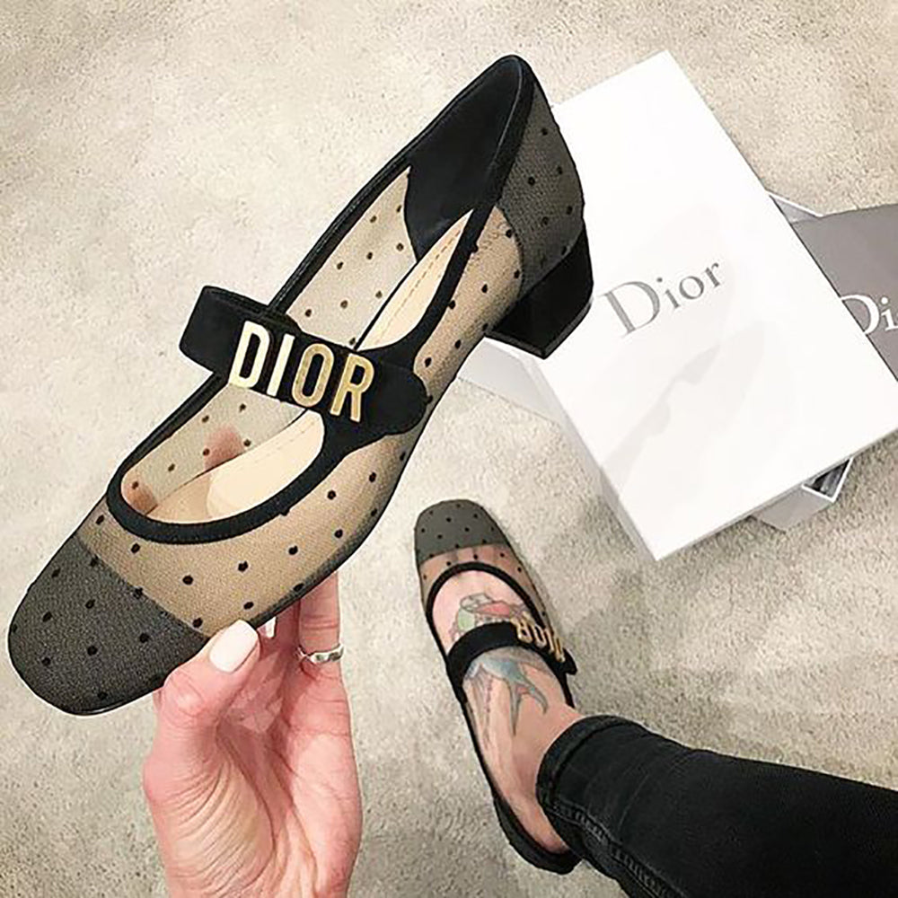 Christian Dior Hot Sale Mesh Polka Dot Sneakers Sandals