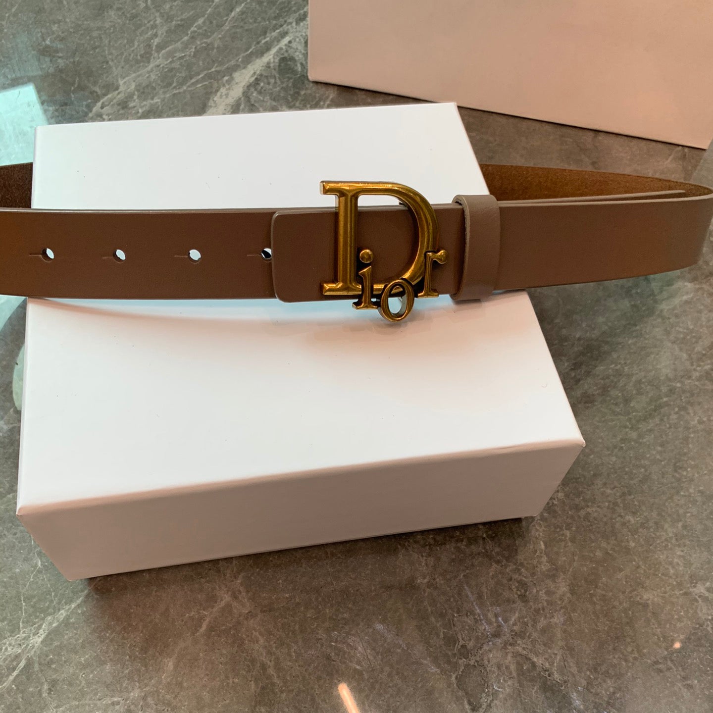 Dior CD Fashion Simple Letter Buckle Belt