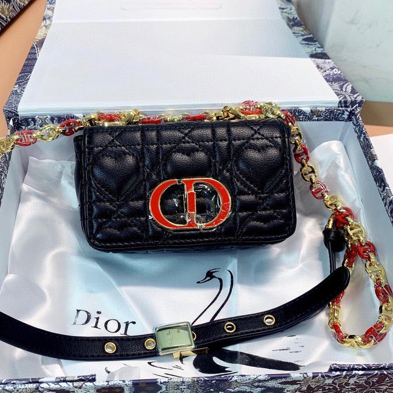 Dior CD Fashion Ladies Tote Bag Shoulder Messenger Bag Chain Han