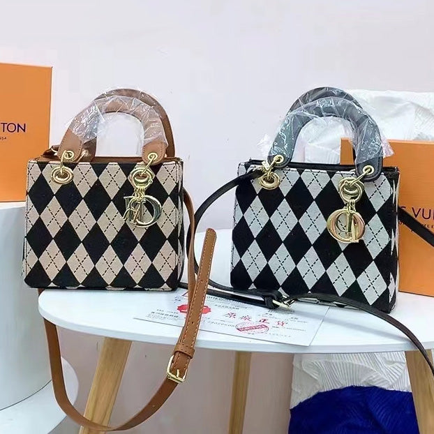 Dior CD Fashion Lady Lingge Handbag Shoulder Messenger Bag
