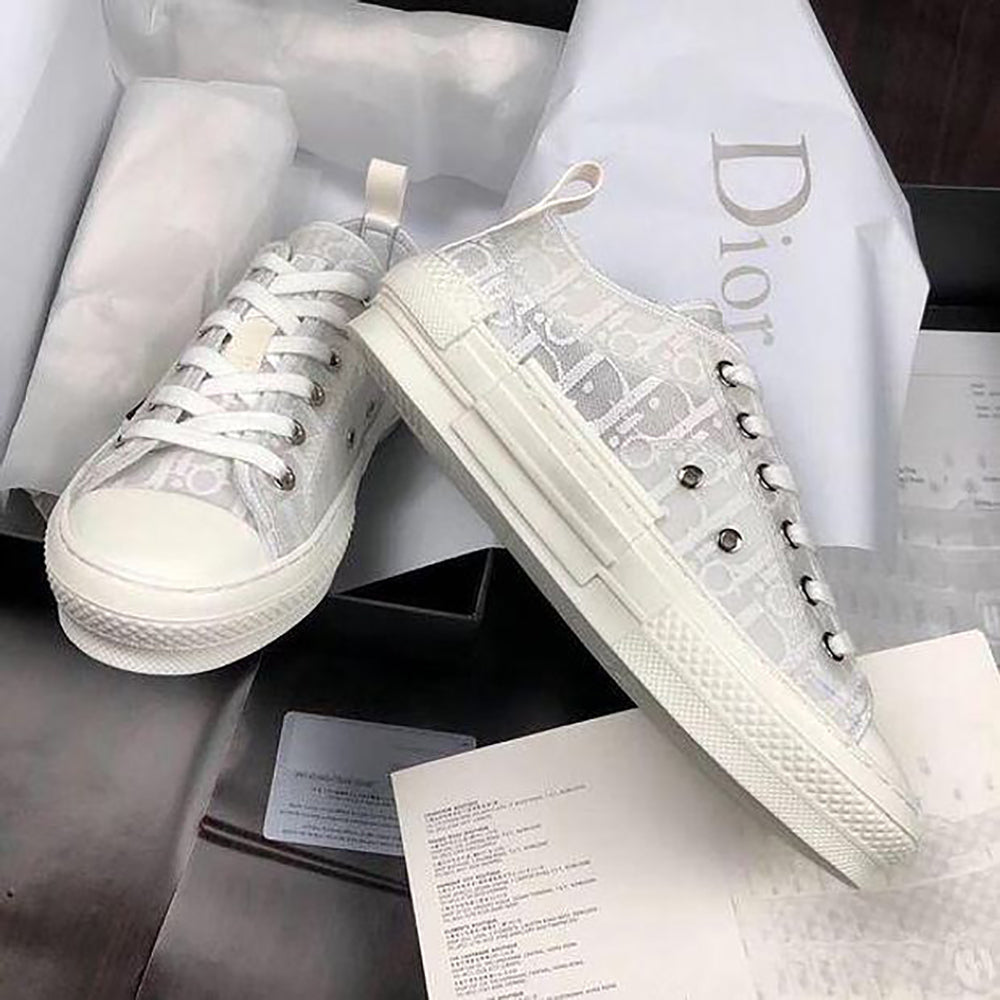 Christian Dior CD B23 letter film high-top sneakers New breathable street style sneakers Men and wom