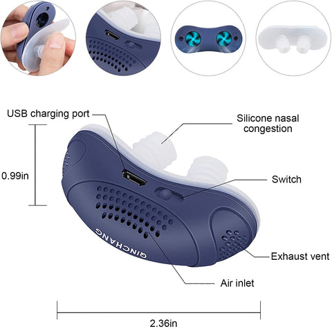 XUEMEIZI Anti Snoring Devices The First Hoseless Micro-Cpap Maskless Nasal  Congestion Respirators to Help Stop Oral Breathing and Stop Snoring