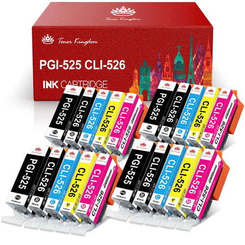 LxTek Compatible Cartouches d'encre pour Canon 525 526 PGI-525 CLI