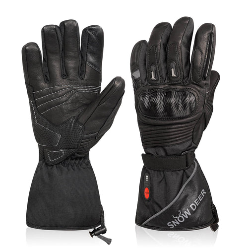 Hard Shell Motorbike Heated Gloves Rechargeable - SAVIOR Heat