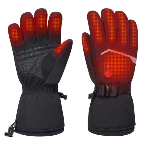 Heated ski gloves