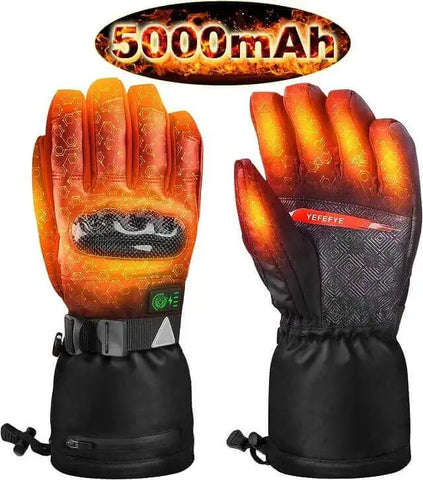 SHAALEK battery heated snowmobile gloves