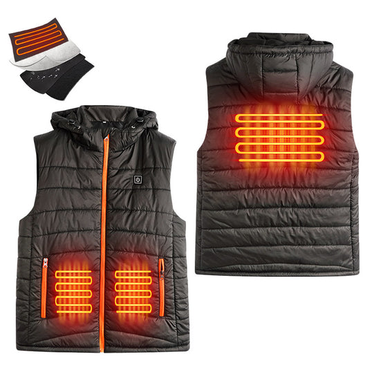 Chaleco calefactable, chaquetas térmicas para hombres y mujeres con 8 zonas  de calefacción, chaleco de invierno con batería para caza de esquí