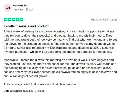 Savior Heated Gloves User Reviews