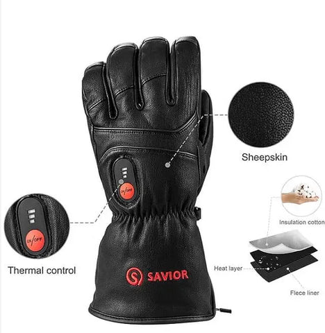 Savior Heated Motorcycle Gloves