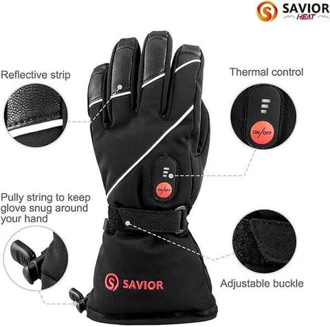 savior heated gloves detail