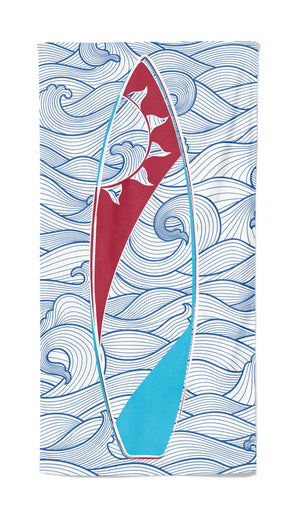 UPF 50 Beach Towel / Wrap - Surf's Up - Kate O'Grady Skincare