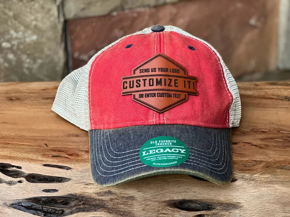 CUSTOM LOGO ( MULTI STYLE ) Leather Patch Hat