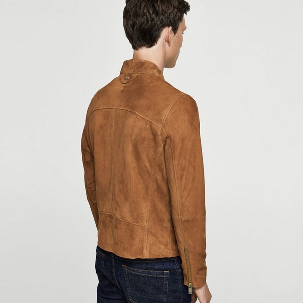 Men's Casual Jacket, Terry Suede Utility Jacket