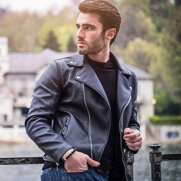 Men's Leather Motorbike Jacket | KC Leather Signature Range - KC ...