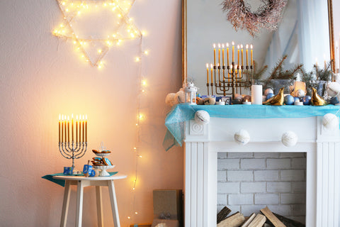 Hanukkah mantel decor