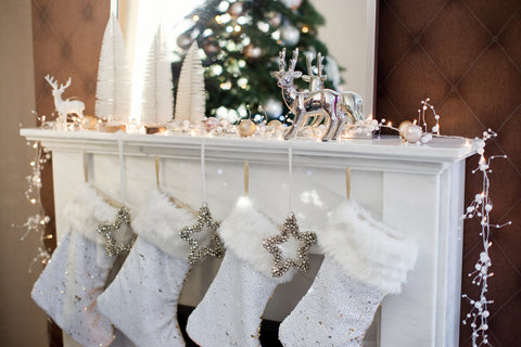 white stockings on the mantel