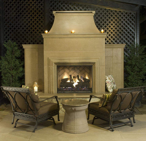 American fyre grand cordova model outdoor gas fireplace