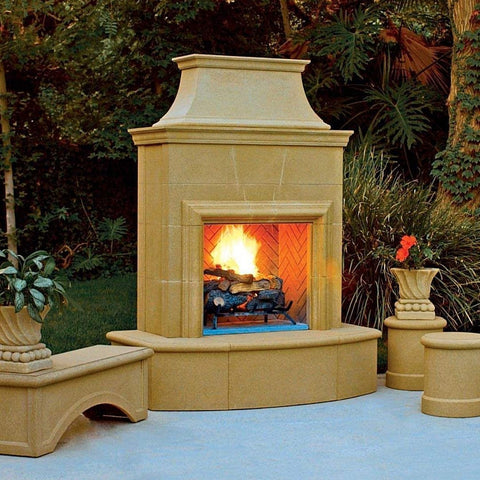 American fyre petite cordova model outdoor gas fireplace