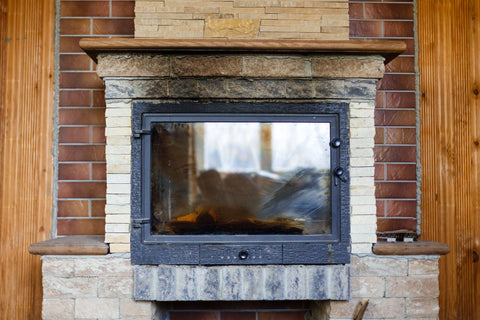 Cleaning brick fireplace
