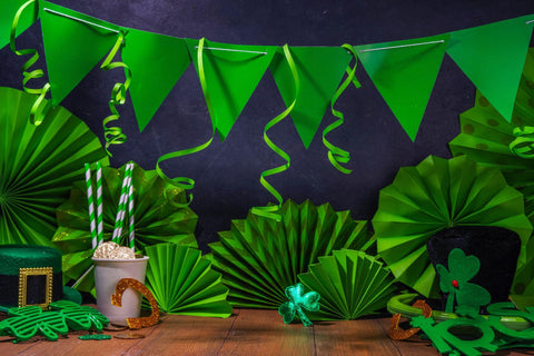 Hand made decorations for St. Patrick’s Day celebration.