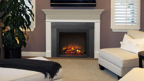 Living rooms with electric fireplace