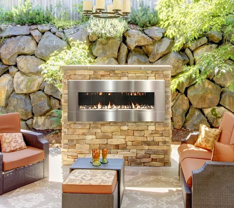 Solas model fortyY6 outdoor gas fireplace