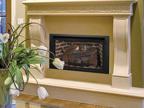 Vent free radiant fireplace