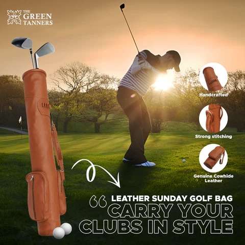 Vintage Green Sunday Carry Golf Bag