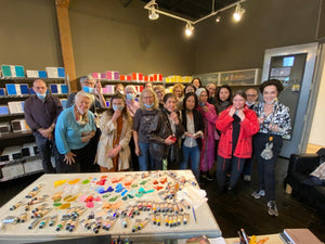 Sharon Sprung's class group photo at our Chelsea showroom