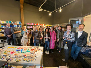 Sharon Sprung's class visit to our Chelsea showroom