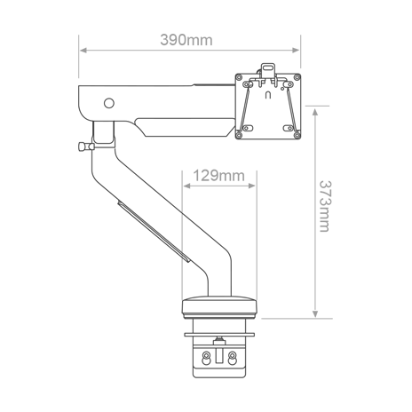 Flo X Monitor Arm Height