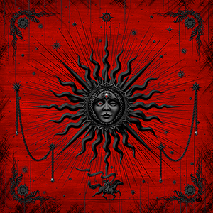 The Sun Card from the Gothic Tarot Arcana, Black and Red - By Abysm Internal