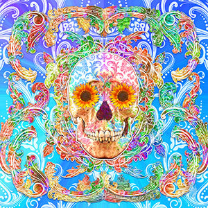 Sugar Skull or Calaca style illustrations made by Abysm Internal