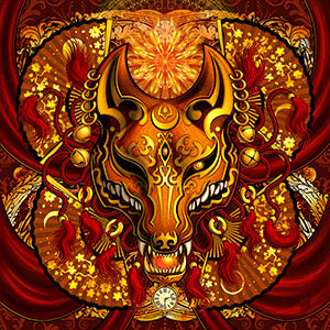 Kitsune Mask or Japanese Fox design by Abysm Internal