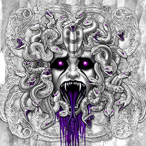 medusa face drawing
