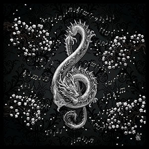 Asian Dragon in Treble Clef shape, Music Art by Abysm Internal